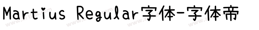 Martius Regular字体字体转换